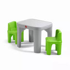Tavolo e sedie per bambini White Square, in plastica, 2 posti