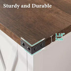 Credenza a 2 Ante con Scaffale Regolabile in Stile Rustico – Marrone e Bianco / Marrone Scuro / Grigio / Bianco, Montaggio da 1 Persona
