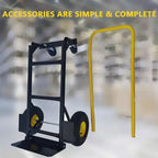 Carrello a mano convertibile 2-in-1 e carrello pieghevole – Nero e arancione/giallo, capacità 180–360 kg, utilizzo da 1 a 2 persone