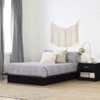 Struttura letto a piattaforma nera/marrone/cioccolato – Senza testiera, Queen, Posti 2