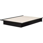 Struttura letto a piattaforma nera/marrone/cioccolato – Senza testiera, Queen, Posti 2