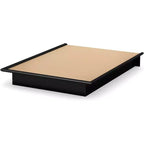 Struttura letto a piattaforma nera/marrone/cioccolato – Senza testiera, Queen, Posti 2