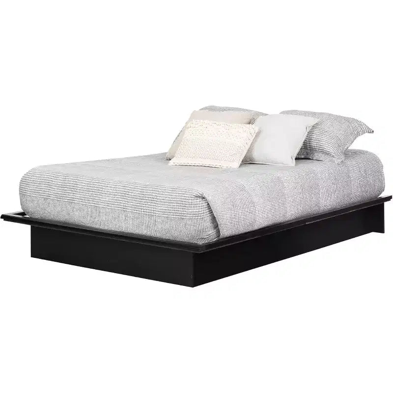 Struttura letto a piattaforma nera/marrone/cioccolato – Senza testiera, Queen, Posti 2