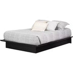 Struttura letto a piattaforma nera/marrone/cioccolato – Senza testiera, Queen, Posti 2