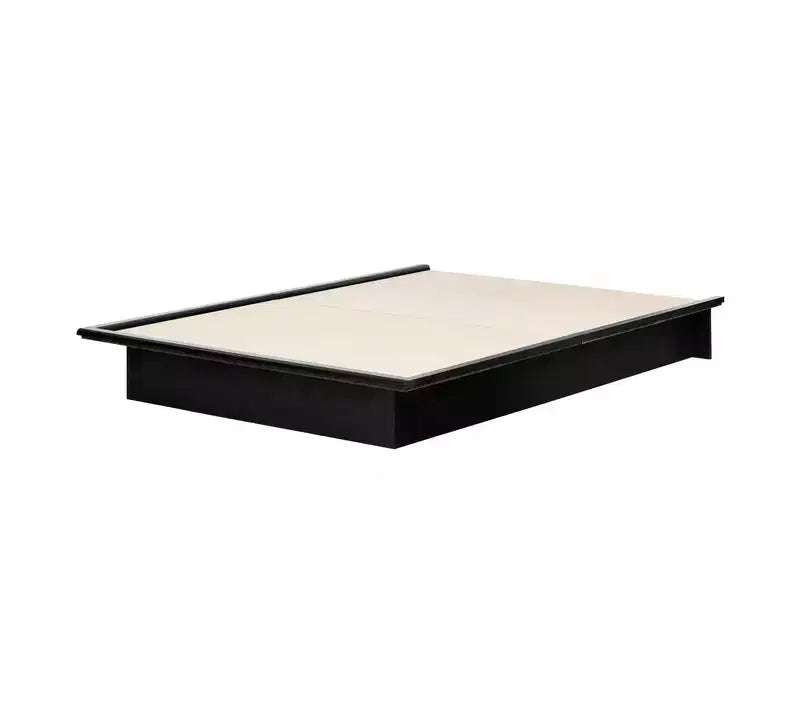 Struttura letto a piattaforma nera/marrone/cioccolato – Senza testiera, Queen, Posti 2