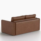 Divano Letto Estraibile a 2 Posti in Similpelle Cognac