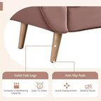 Panca fondo letto in velluto Beige/Blu/Rosa/Viola – Capitonnè, 2 cuscini, gambe in rovere, 1 posto