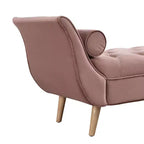 Panca fondo letto in velluto Beige/Blu/Rosa/Viola – Capitonnè, 2 cuscini, gambe in rovere, 1 posto
