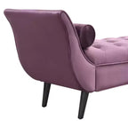Panca fondo letto in velluto Beige/Blu/Rosa/Viola – Capitonnè, 2 cuscini, gambe in rovere, 1 posto