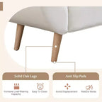 Panca fondo letto in velluto Beige/Blu/Rosa/Viola – Capitonnè, 2 cuscini, gambe in rovere, 1 posto