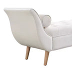 Panca fondo letto in velluto Beige/Blu/Rosa/Viola – Capitonnè, 2 cuscini, gambe in rovere, 1 posto