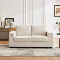 Oversized 71 Minimalist Loveseat Sofa - Modern Chenille 2 Seater, Deep Seat, Wide Armrests, Side Storage Pockets, Washable Cushion Cover
