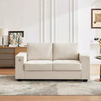 Oversized 71 Minimalist Loveseat Sofa - Modern Chenille 2 Seater, Deep Seat, Wide Armrests, Side Storage Pockets, Washable Cushion Cover