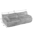 Divanetto / Sofa 2 posti in velluto a coste marrone / crema / grigio