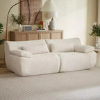 Divanetto / Sofa 2 posti in velluto a coste marrone / crema / grigio