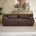 GDFStudio Ellington Modern 78 Oversized Corduroy Upholstered Boneless Loveseat Sofa