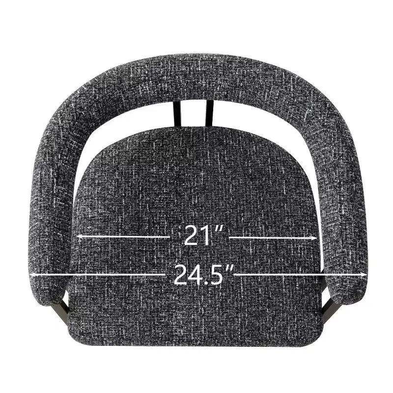 Sedie da pranzo imbottite Beige / Nere / Marroni con braccioli e schienale curvo, set da 4