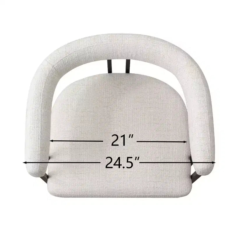 Sedie da pranzo imbottite Beige / Nere / Marroni con braccioli e schienale curvo, set da 4