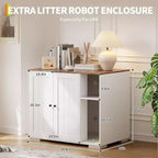 Grigio/Bianco, Stile Armadio, Mobile per Lettiera Gatto 1-Posto