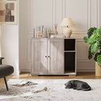 Hidden Cat Litter Box Enclosure, Large Indoor Cat House Cabinet, for Home, Living Room