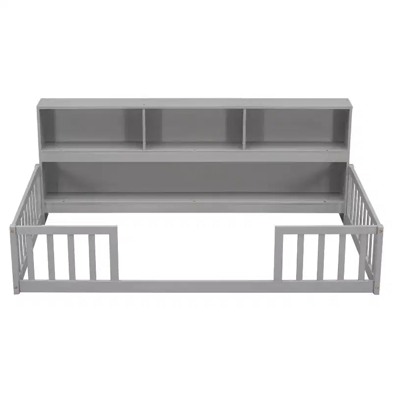 Struttura letto singola in metallo nero, stile piattaforma, montaggio a 1 persona