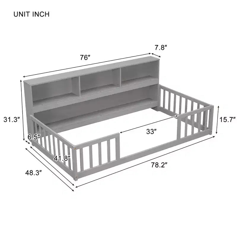 Struttura letto singola in metallo nero, stile piattaforma, montaggio a 1 persona