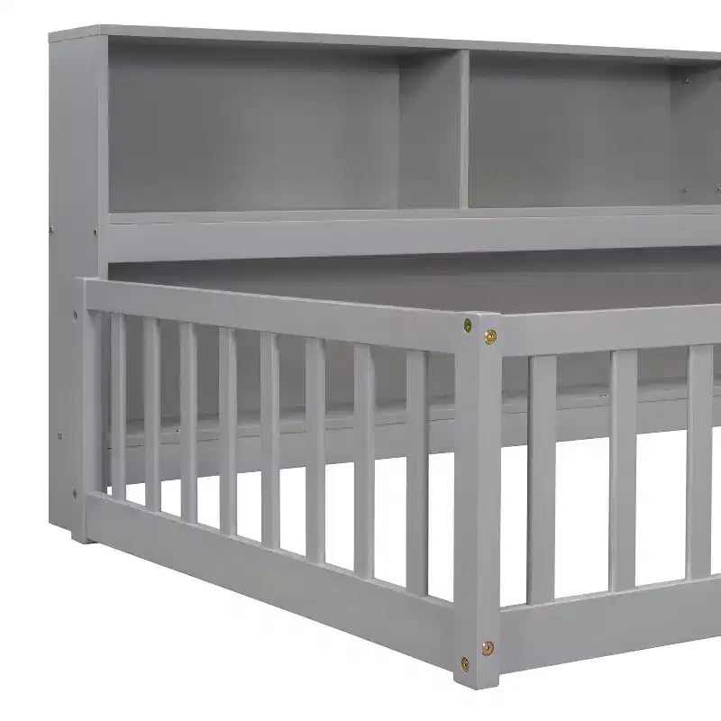 Struttura letto singola in metallo nero, stile piattaforma, montaggio a 1 persona