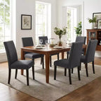 Set di sedie da pranzo imbottite in lino (Blu / Denim / Grigio) – Set da 4 o 6