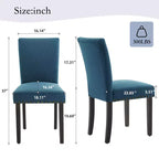 Set di sedie da pranzo imbottite in lino (Blu / Denim / Grigio) – Set da 4 o 6