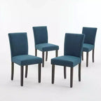 Upholstered Dining Chiar Set, Modern Neoclassic Linen Fabric Chairs wirh Thickened Cushion, Dining Room Living Room Decor