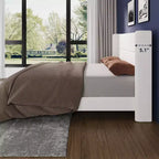 Letto con testiera ad ali imbottita in velluto nero/bianco/grigio – Matrimoniale / Queen / King, 1–2 persone