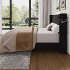 Letto con testiera ad ali imbottita in velluto nero/bianco/grigio – Matrimoniale / Queen / King, 1–2 persone