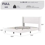 Letto con testiera ad ali imbottita in velluto nero/bianco/grigio – Matrimoniale / Queen / King, 1–2 persone