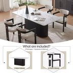Set Tavolo da Pranzo Bianco – Sedie Imbottite, 4 o 6 Posti
