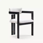 Set Tavolo da Pranzo Bianco – Sedie Imbottite, 4 o 6 Posti