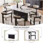 Set Tavolo da Pranzo Bianco – Sedie Imbottite, 4 o 6 Posti