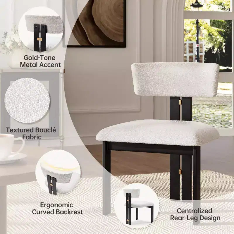 Set Tavolo da Pranzo Bianco – Sedie Imbottite, 4 o 6 Posti