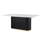 Set Tavolo da Pranzo Bianco – Sedie Imbottite, 4 o 6 Posti