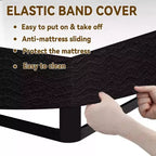 Base letto a piattaforma Queen in metallo nero, supporto a doghe in acciaio, altezza 5"/9"