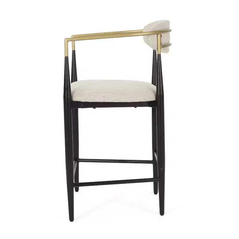 Nero/Beige e Noce/Beige | Set da pranzo 5 pezzi altezza bancone | 4 posti a sedere