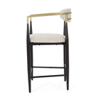 Nero/Beige e Noce/Beige | Set da pranzo 5 pezzi altezza bancone | 4 posti a sedere