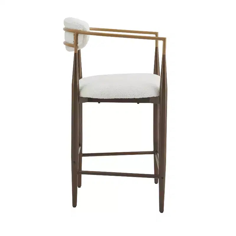Nero/Beige e Noce/Beige | Set da pranzo 5 pezzi altezza bancone | 4 posti a sedere