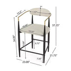 Nero/Beige e Noce/Beige | Set da pranzo 5 pezzi altezza bancone | 4 posti a sedere