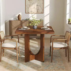 Tavolo da pranzo quadrato in legno marrone, 80 cm, per 2-4 persone