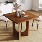 Tavolo da pranzo quadrato in legno marrone, 80 cm, per 2-4 persone