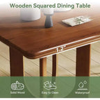 Tavolo da pranzo quadrato in legno marrone, 80 cm, per 2-4 persone