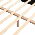 Struttura letto imbottita White Queen, tessuto Terry, gambe in legno, 1 persona