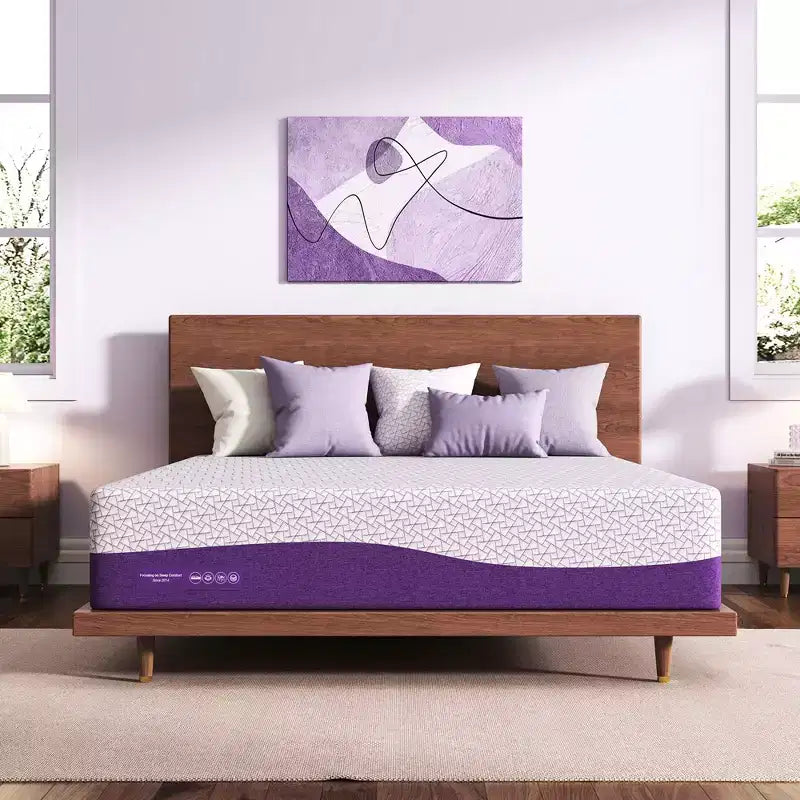 Sersper 12 Rayon from Bamboo Charcoal Cooling Gel Memory Foam Mattress - Compatible with Platform Bed, Box Spring, or Slat Base