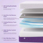 Bianco, Non-reversibile, Materasso in memory foam con gel da 30 cm, 1 persona