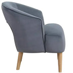 Poltrona a botte in velluto – Blu / Grigio scuro / Grigio | Posto singolo